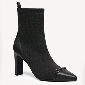 New Cosy Island LuxeBit Pointed Toe Heeled Ankle Boots Size 6